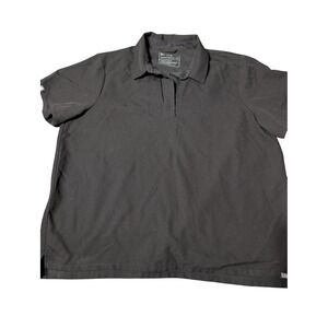 FIGS Technical Collection Black Polo Scrub Top Short Sleeve Medical XXL A4